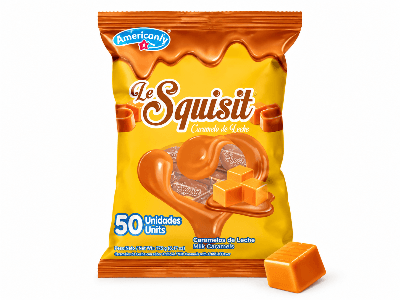 Paquete de caramelo de leche Squisit 50u 400g