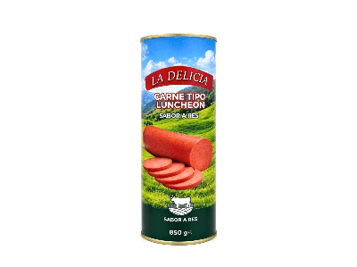 Carne tipo luncheon sabor a res La Delicia 850g
